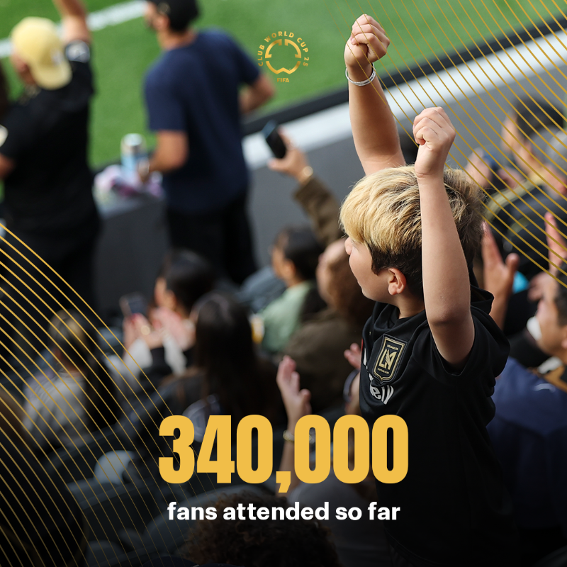 FIFAcom's tweet photo. Over 340,000 fans attended 🙌
Close to 1.5 million tickets sold 👏
Fans from over 130 countries attending games 🌎

Click to read more from the latest @FIFACWC ticket update

#FIFACWC #FootballUnitesTheWorld