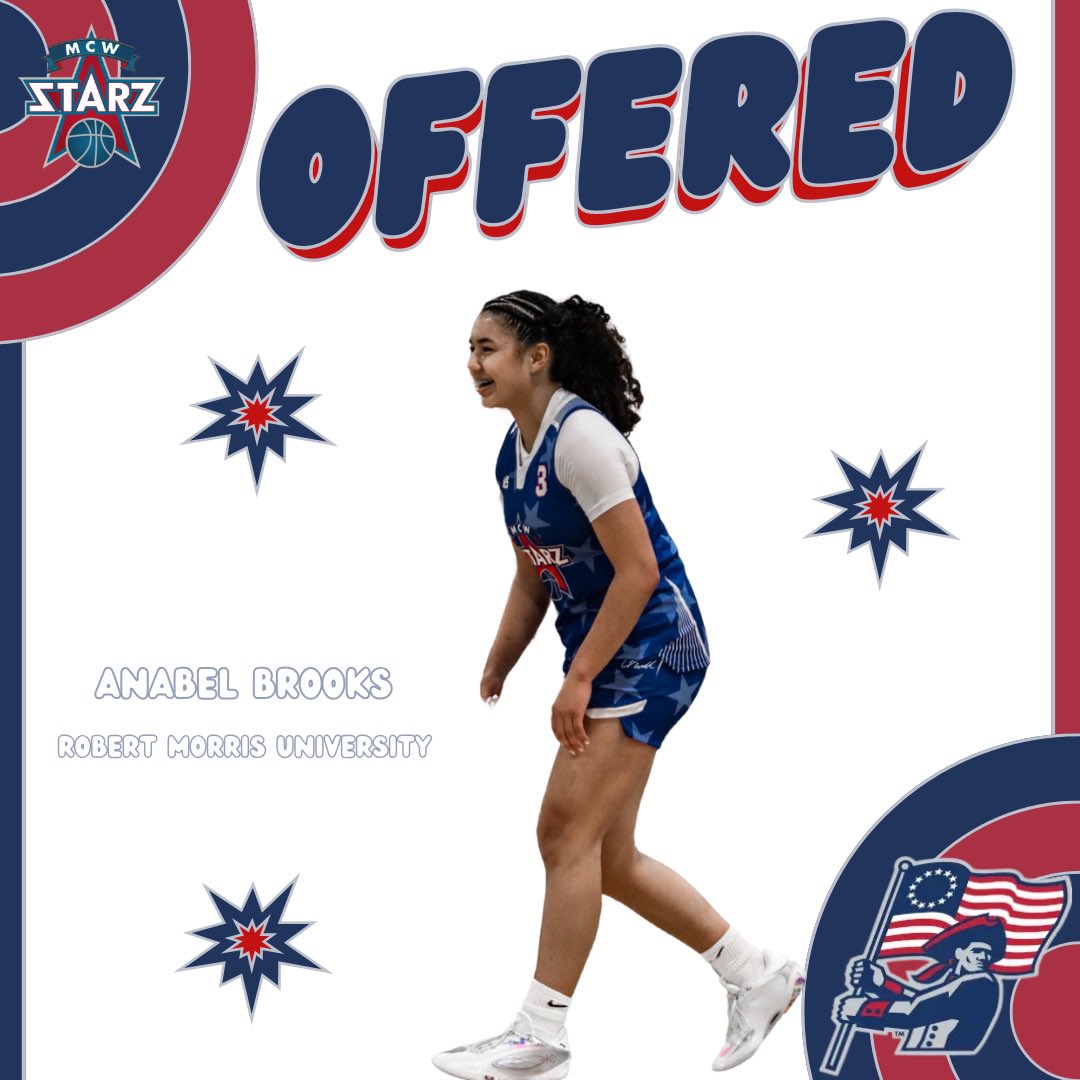 MCW STARZ (@mcwstarz) on Twitter photo Congratulations to MCW Starz⭐️ 2029 Anabel Brooks on receiving an offer from <a href="/RMUWBasketball/">RMU Basketball</a> 🏀⭐️ Congratulations to MCW Starz⭐️ 2029 Anabel Brooks on receiving an offer from <a href="/RMUWBasketball/">RMU Basketball</a> 🏀⭐️