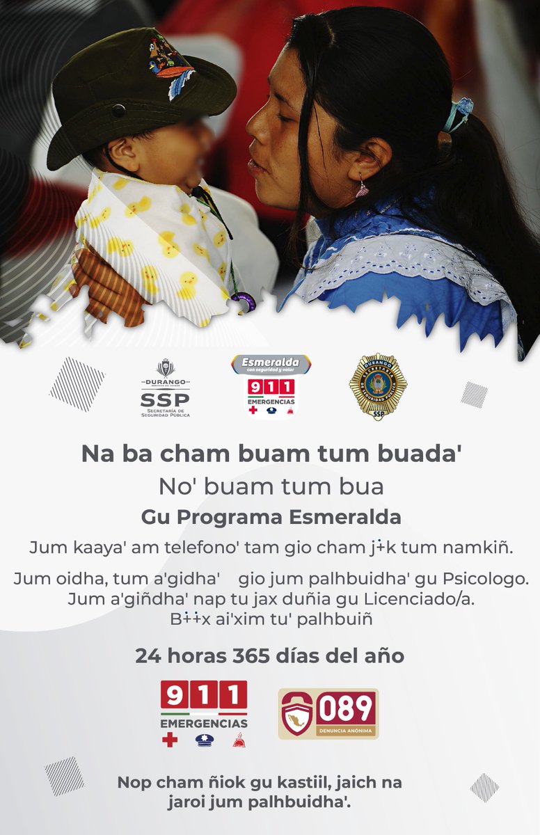 sspdgo's tweet image. En caso de violencia familiar, llama al 9-1-1 al #ProgramaEsmeralda , recuerda que este servicio es gratuito y trabaja en todo el estado de #Durango, llevando apoyo psicológico, jurídico y asistencial. #SSPDgo #DenunciaLaViolencia #odam #SeguridadResponsabilidadCompartida