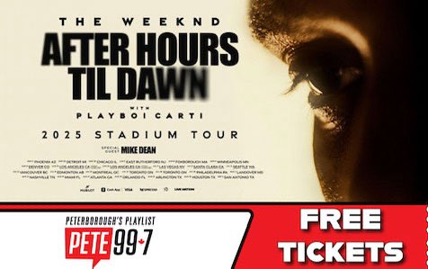 Keep listening this week for your chance to score tickets to see The Weeknd - After Hours Til Dawn Tour at Rogers Centre on July 28th!👏

ℹ️ pete997.fm/index.php/free…