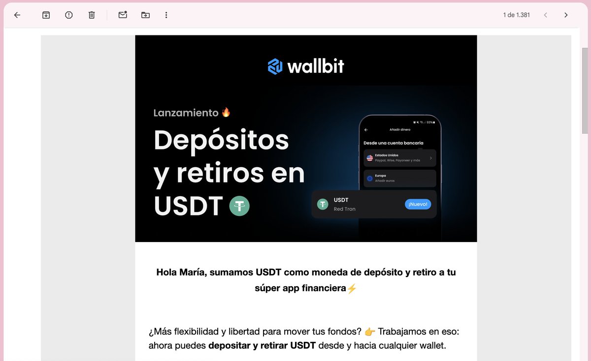 el mail que los gordos crypto estabamos esperando 😍😍😍