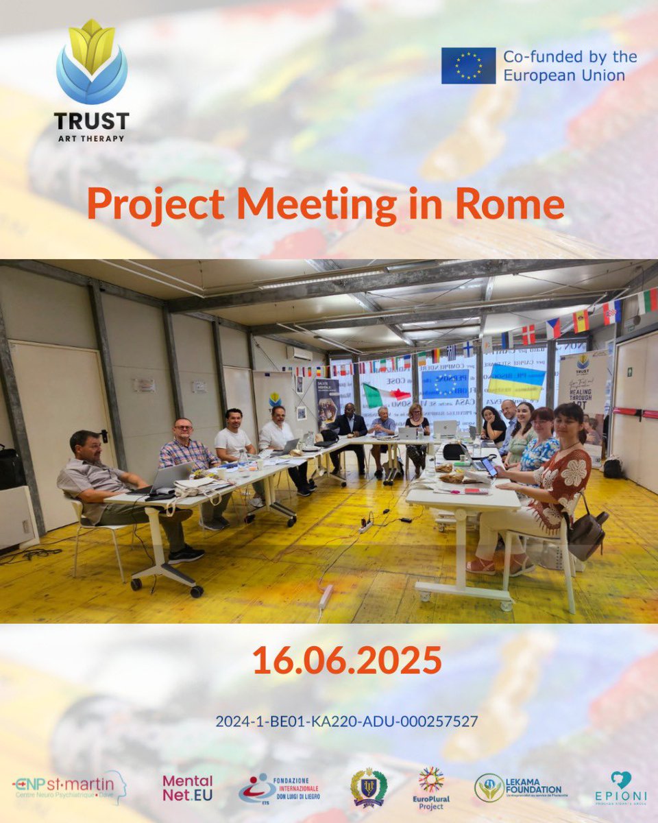 🎨✨ Yesterday we held the second steering committee meeting of the Erasmus+ KA220 TRUST Art Therapy project in Rome (facilities of Fondazione Di Liegro Ets), Italy! 🇮🇹🤝. co-financed by the European Union.
 All project partners National University «Yuri Kondratyuk Poltava