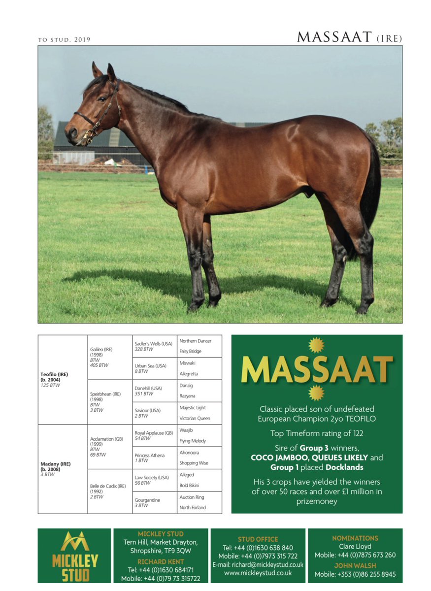 Weatherbys Limited (@weatherbysltd) on Twitter photo An updated pedigree for Docklands <a href="/H_Eustace/">Harry Eustace</a> who just got the better of Rosallion in a fantastic tussle to land the Group 1 Queen Anne Stakes <a href="/Ascot/">Ascot Racecourse</a>
He’s a first top-level winner for his sire Massaat who stands <a href="/MickleyStud/">Mickley Stud</a> who also bred Docklands.
His dam is an unraced daughter An updated pedigree for Docklands <a href="/H_Eustace/">Harry Eustace</a> who just got the better of Rosallion in a fantastic tussle to land the Group 1 Queen Anne Stakes <a href="/Ascot/">Ascot Racecourse</a>
He’s a first top-level winner for his sire Massaat who stands <a href="/MickleyStud/">Mickley Stud</a> who also bred Docklands.
His dam is an unraced daughter
