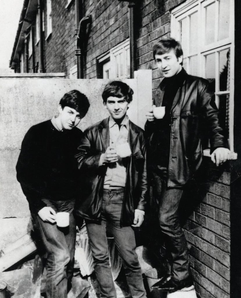 Paul McCartney, George Harrison and John Lennon in Mike McCartney's photo from 1962
