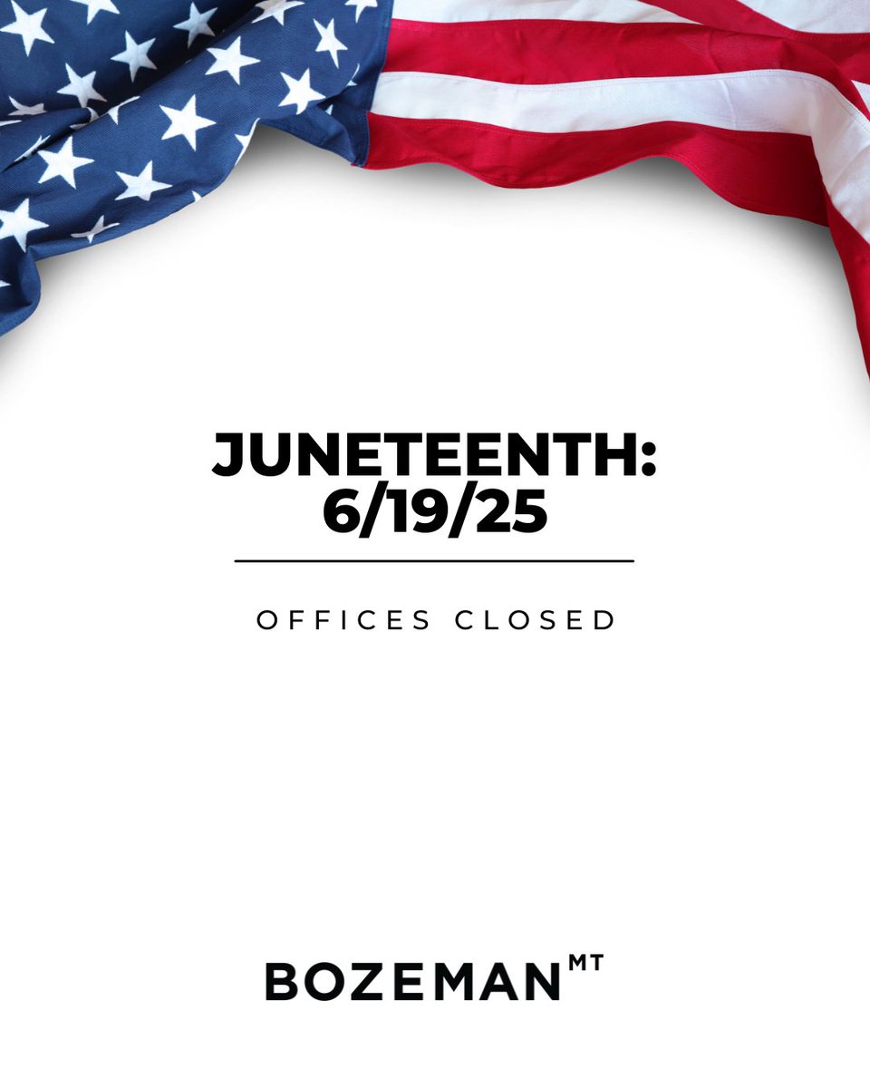 A reminder that City offices are closed on Thursday, June 19 in observance of Juneteenth. We'll see you all on Friday the 20th!