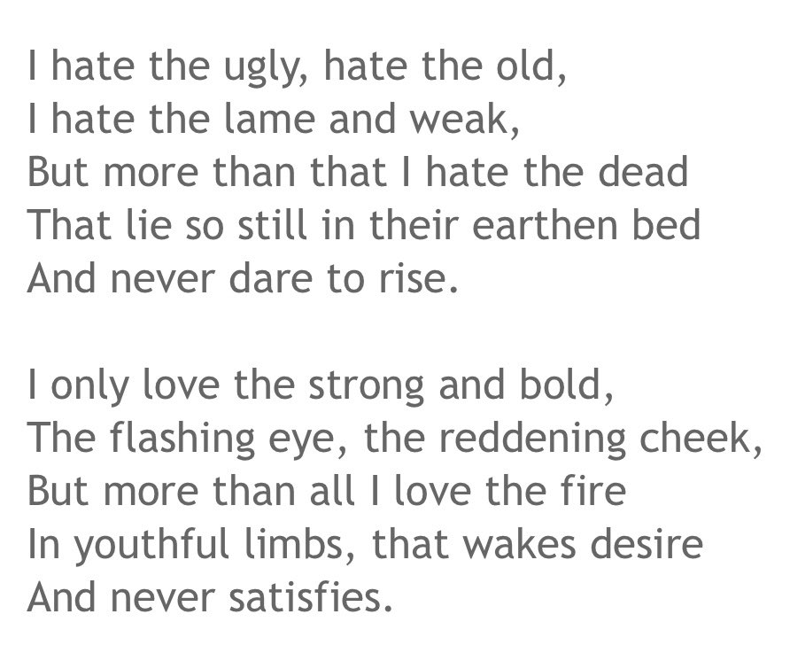 An early poem by the great Enoch Powell. This is how young men should feel.
