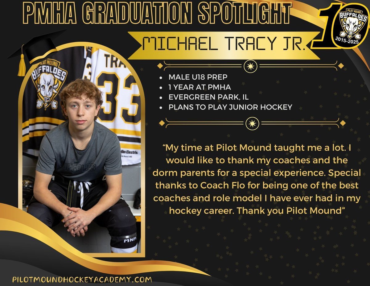🎓 2025 PMHA Graduation Spotlight 🎓 - Michael Tracy #FearTheBuffs 📸 Lil Creek Photo