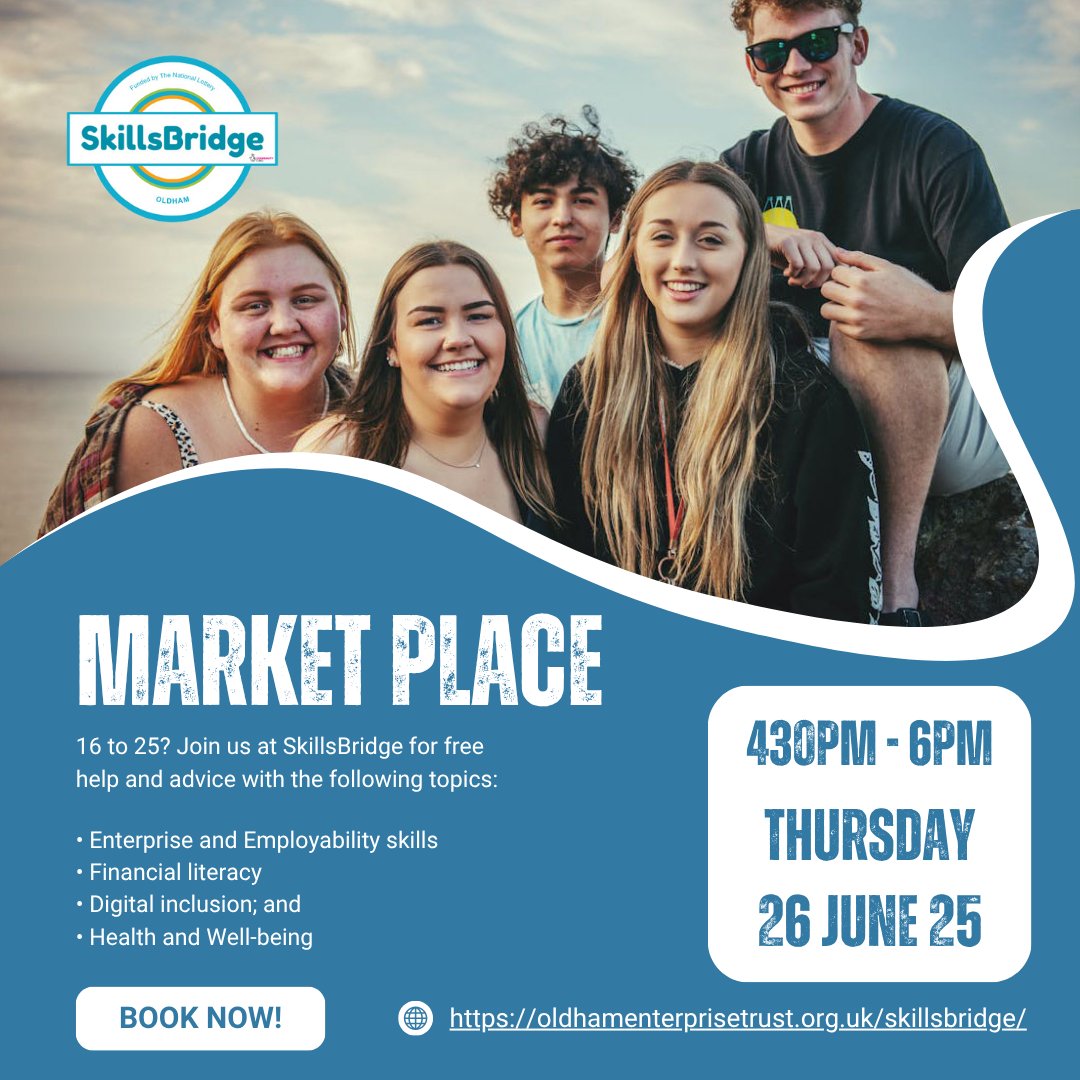 Our next #SkillsBridge marketplace is Thursday 26th June 2025 at Positive Steps... Will you be joining us?
