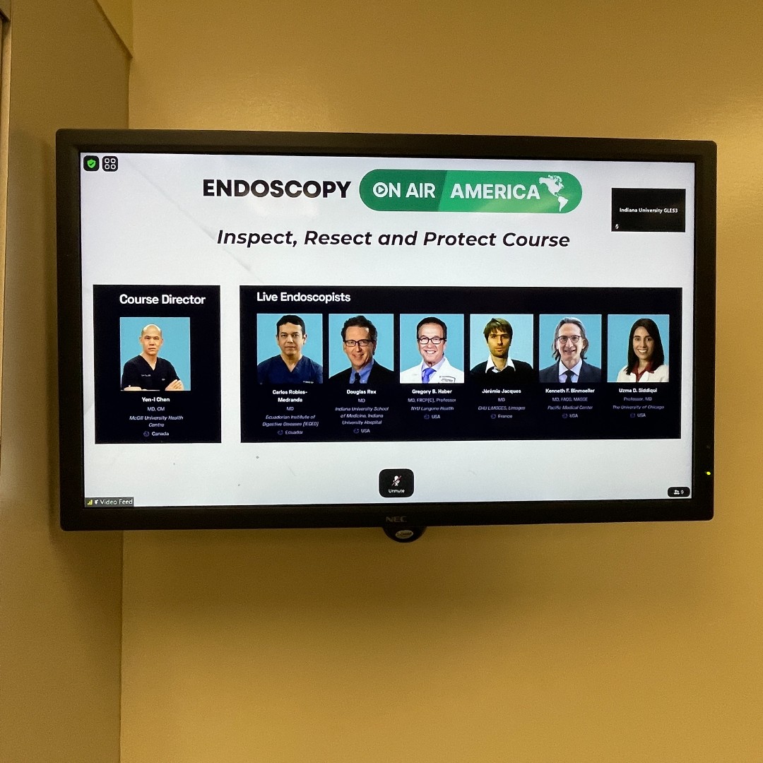Indiana University Gastroenterology and Hepatology (@iugastro) on Twitter photo 🎉 Shoutout to <a href="/Rex_colonoscopy/">Douglas K. Rex, MD</a> for being featured alongside #endoscopy greats at <a href="/EndoscopyOA/">Endoscopy On Air</a>'s America's Inspect, Resect, and Protect course!
#IUEndoscopy team delivered 2 flawless live cases 🔥
👏 Congrats to all participating institutions on an outstanding event! #GITwitter 🎉 Shoutout to <a href="/Rex_colonoscopy/">Douglas K. Rex, MD</a> for being featured alongside #endoscopy greats at <a href="/EndoscopyOA/">Endoscopy On Air</a>'s America's Inspect, Resect, and Protect course!
#IUEndoscopy team delivered 2 flawless live cases 🔥
👏 Congrats to all participating institutions on an outstanding event! #GITwitter