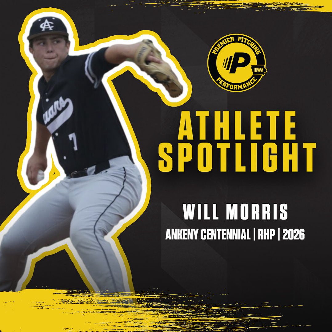 Will Morris has been doing big things all season for the Jaguars at Ankeny Centennial.

On the mound, he’s been lights out:
🔥 5-0 record
🔥 37 strikeouts
🔥 0.87 WHIP over 30 innings

And he’s just as dangerous at the plate:
💥 .472 batting average
💥 1.156 OPS