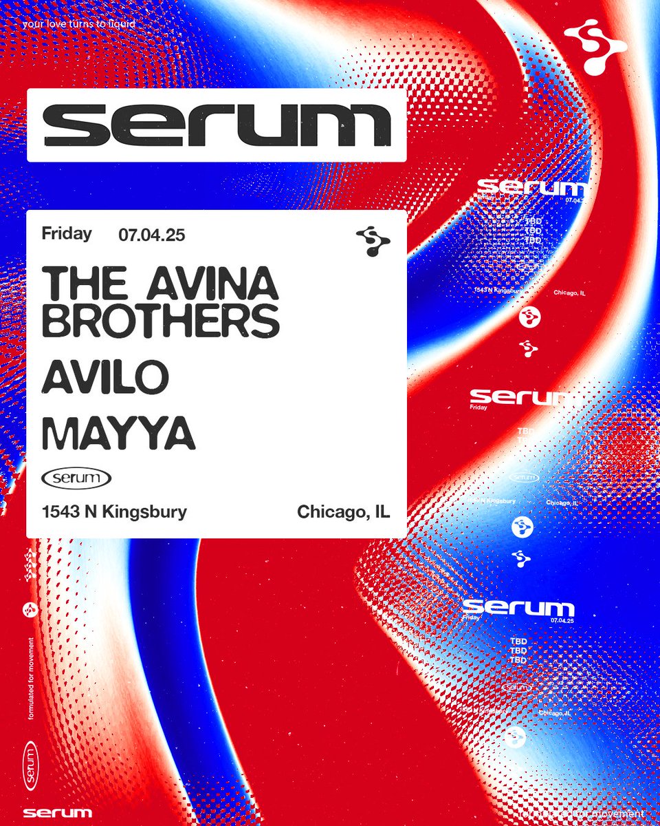 PRYSMChicago's tweet photo. Summertime SERUM is heating up with some new July parties🌡️

07.04 :: @TheAvinaBros 🎆

07.11 :: @Layla_Benitez 🧨

07.18 :: @enzosiragusa ☀️

07.25 :: @TONI_VARGA [@RecordsTrifecta takeover] 🥵

Tickets &amp; RSVPs for all shows are available now :: https://t.co/KEiX0fpyHz https://t.co/OgsABMKKEB