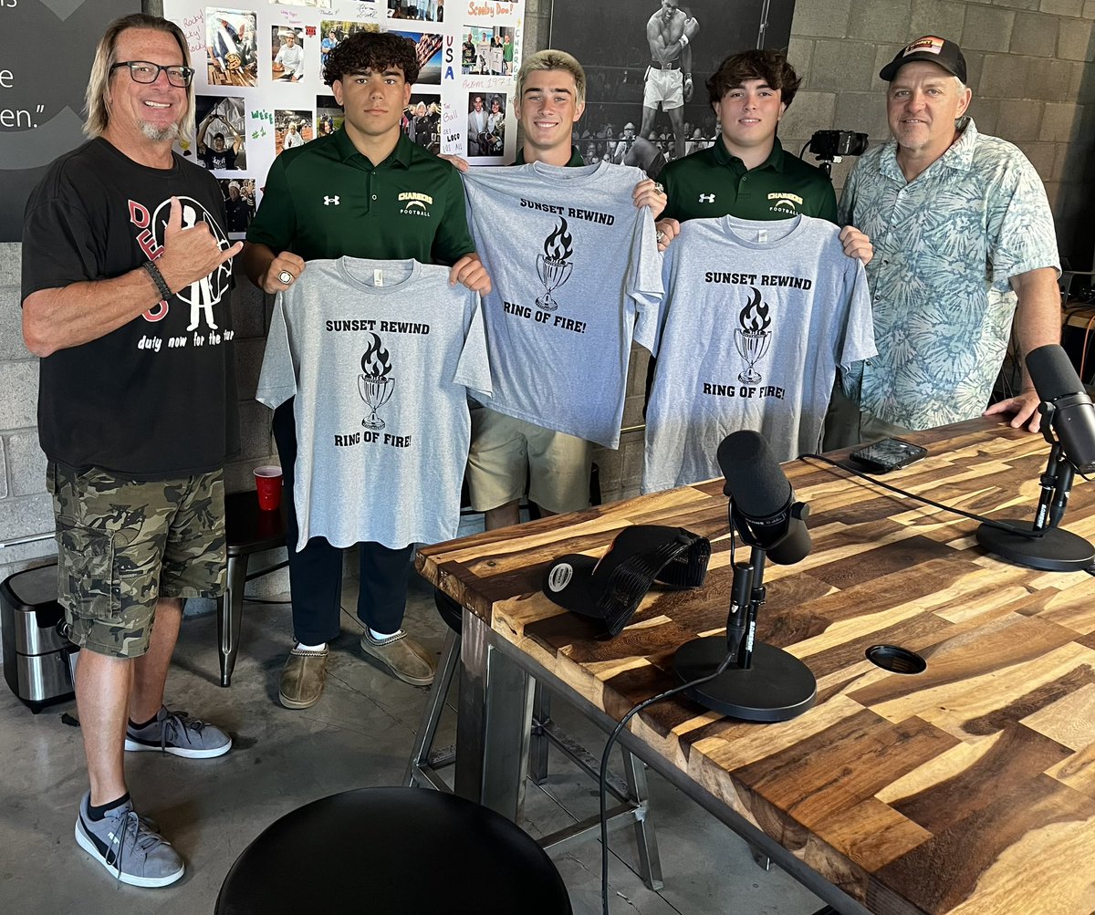 Huge thank you to @edisonchargerfb players Conrad Barrera, Jude Gonterman and Nathan Stevens for stopping by the studio for a preseason interview. We’re excited to see what this year’s team has in store for the football season and we look forward to covering your games!