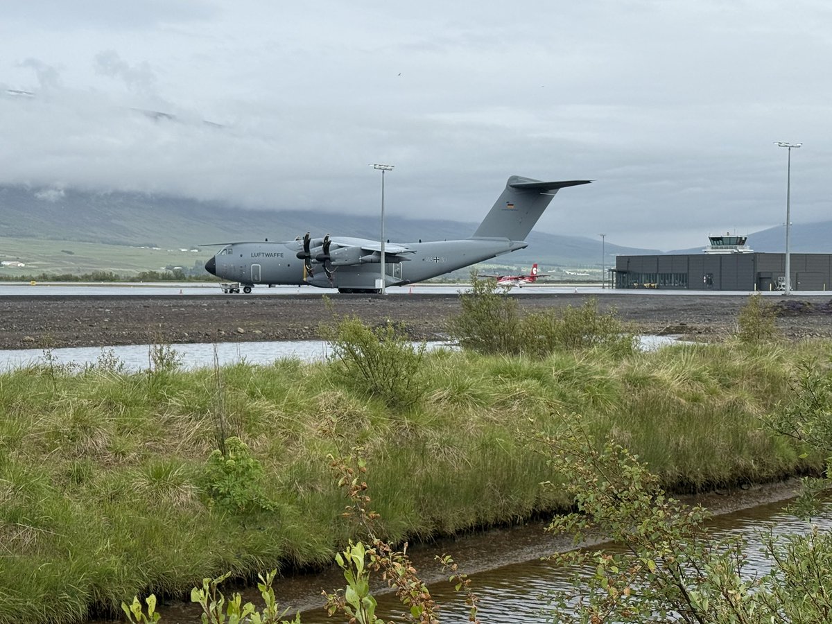 Guðmundur Egill (@gudmegill) on Twitter photo Rare visitor in Akureyri, Iceland today on our National day 🇮🇸 German Luftwaffe 🇩🇪 Airbus A400M Atlas reg: 54+48.
<a href="/thenewarea51/">Thenewarea51</a> Rare visitor in Akureyri, Iceland today on our National day 🇮🇸 German Luftwaffe 🇩🇪 Airbus A400M Atlas reg: 54+48.
<a href="/thenewarea51/">Thenewarea51</a>