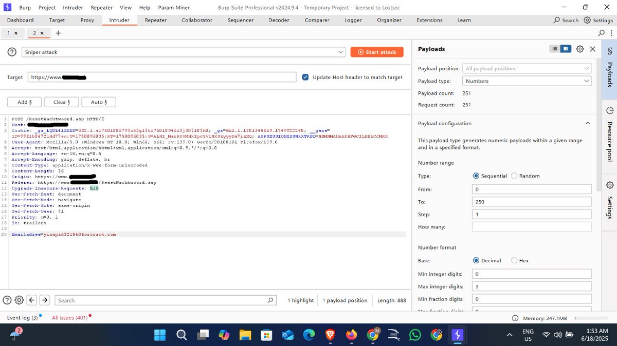 Jakirpentest's tweet image. I have identified a rate limiting vulnerability while testing a domain on the OpenBugBounty platform

The forgot password feature was accepting multiple reset requests without any proper rate limiting control