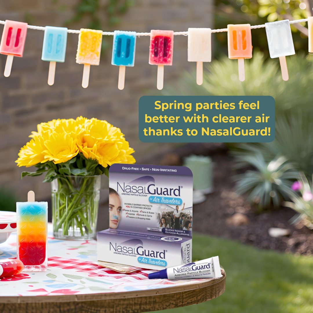 NasalGuard's tweet image. Clear air, sweet treats &amp;amp; good vibes 🍧🌼 Enjoy every spring party with NasalGuard by your side!

#NasalGuard #SpringVibes #ClearAir #OutdoorFun #FreshAirFeels #PartyReady