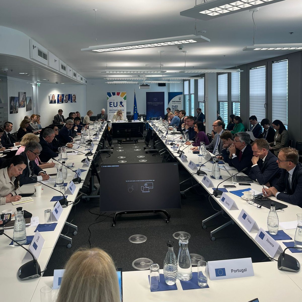 EUSR for Central Asia (@eusr_ca) on Twitter photo Appreciated the good exchanges with EU & Central Asian ambassadors on πͺπΊ-π°πΏπ°π¬πΉπ―πΉπ²πΊπΏ relations & cooperation in international fora in #Vienna. It was equally important to talk to our international partners, including <a href="/OSCE/">OSCE</a> SG SinirlioΔlu, <a href="/UNODC/">UN Office on Drugs & Crime</a>, <a href="/UNmigration/">IOM - UN Migration πΊπ³</a> & <a href="/iaeaorg/">IAEA - International Atomic Energy Agency βοΈ</a>. Appreciated the good exchanges with EU & Central Asian ambassadors on πͺπΊ-π°πΏπ°π¬πΉπ―πΉπ²πΊπΏ relations & cooperation in international fora in #Vienna. It was equally important to talk to our international partners, including <a href="/OSCE/">OSCE</a> SG SinirlioΔlu, <a href="/UNODC/">UN Office on Drugs & Crime</a>, <a href="/UNmigration/">IOM - UN Migration πΊπ³</a> & <a href="/iaeaorg/">IAEA - International Atomic Energy Agency βοΈ</a>.