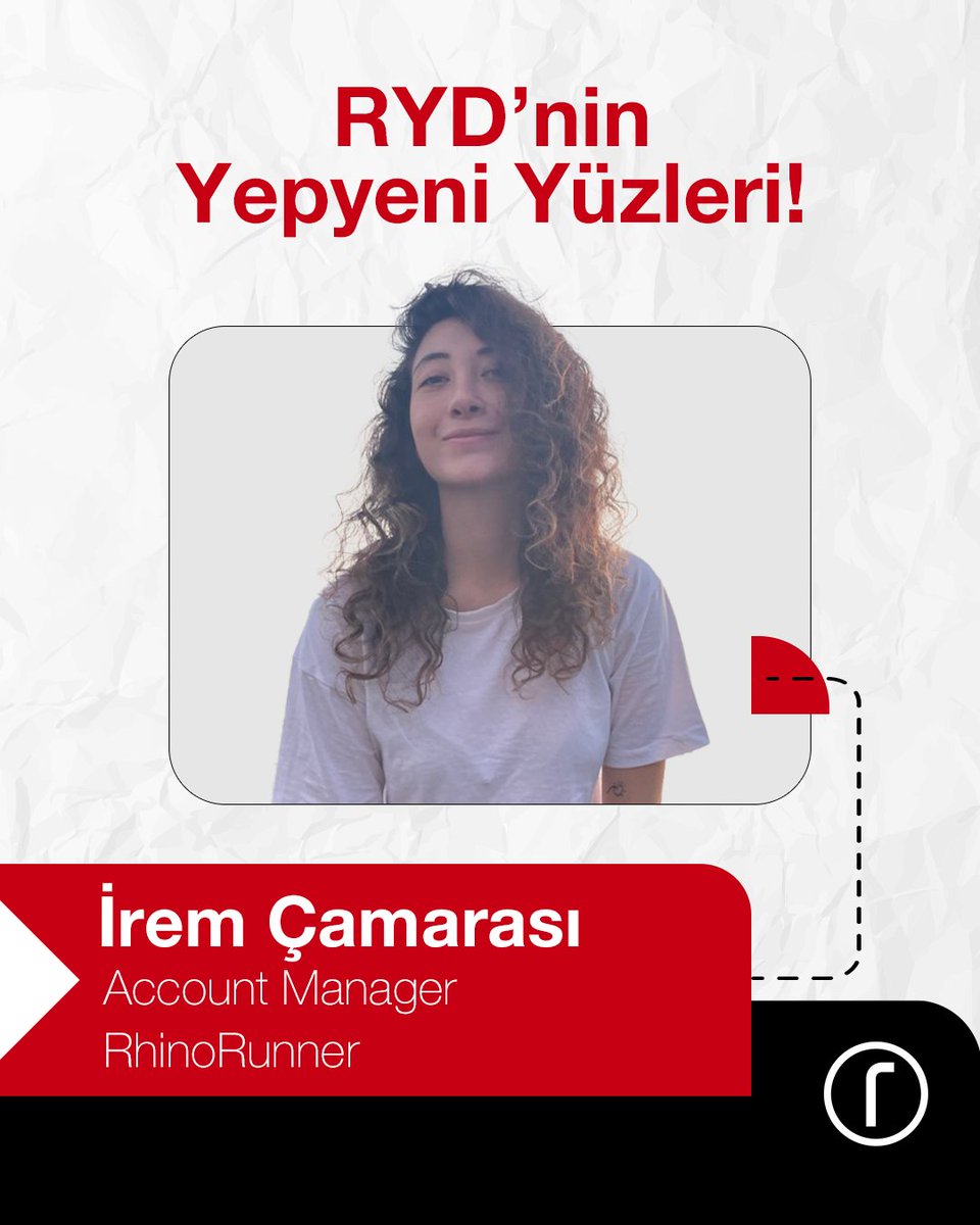 📢 RYD’nin yepyeni yüzleriyle tanışın!

💬 Account Management alanındaki deneyimiyle RhinoRunner çatısı altında çalışan İrem Çamarası, aramıza katıldı!

🔗 Üyelik için link bio’da!

#RYD