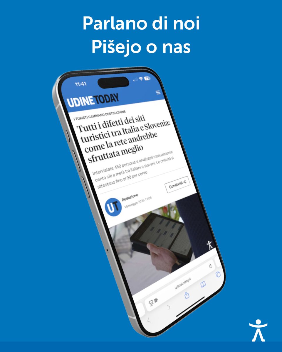 datis_interreg's tweet image. 🇮🇹 Udine Today parla di DATIS e dell’impegno per l’accessibilità nel turismo.

🇸🇮 Udine Today poroča o projektu DATIS in prizadevanjih za dostopnost v turizmu.

#DATIS #Interreg #interregitaslo #accessibility #accessibilità #dostopnost