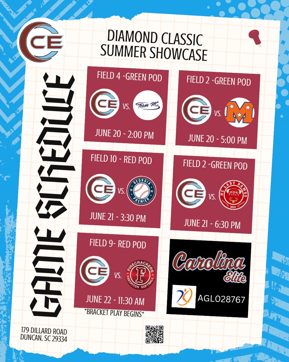 This weekend we’re back at the Diamond Classic Summer Showcase. Come catch a game, or tune in on @aglsoftball (AGL028767)! 
•
•
Be Elite!