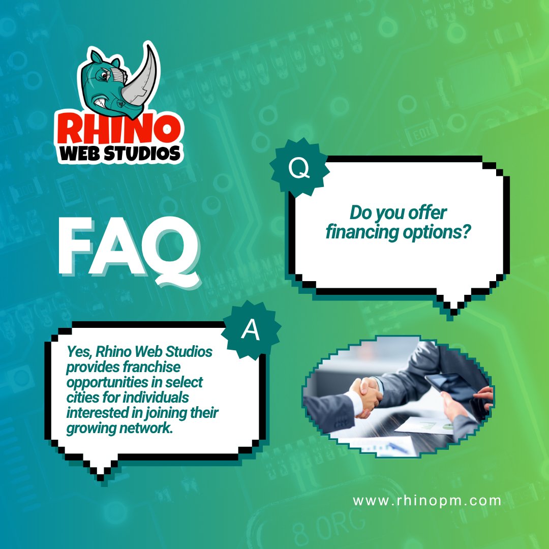 rhinopm's tweet image. Thinking about a new website but worried about the cost? We got you!
Rhino Web Studios offers flexible financing options—so you can move forward at a pace that works for you.
Learn more here: rhinopm.com/contact
#RhinoWebStudios #WebDesignSupport #FinancingAvailable