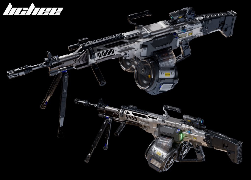 Lichee191's tweet image. Science fiction Machine-gun design
Inspired by M250
#3DCG #3dart #blender #Weapon
#design #plasticity