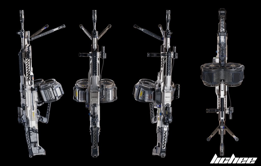 Lichee191's tweet image. Science fiction Machine-gun design
Inspired by M250
#3DCG #3dart #blender #Weapon
#design #plasticity