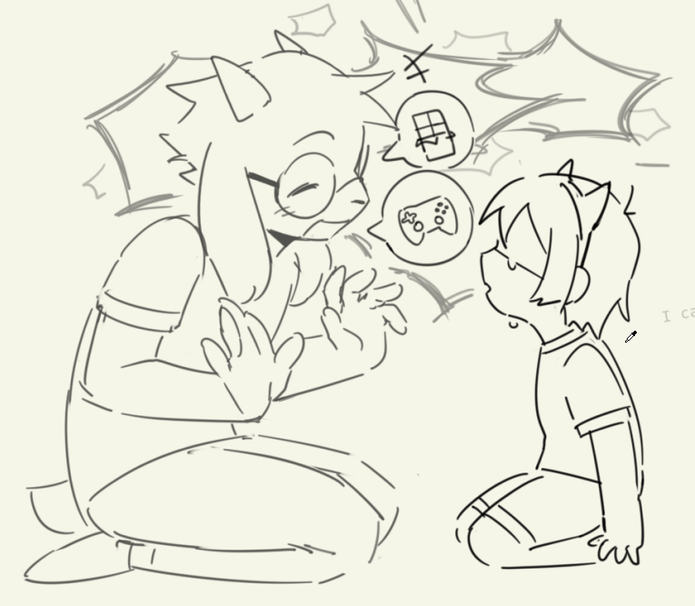 #deltarune 
Sketches based on what I read from the wiki. 