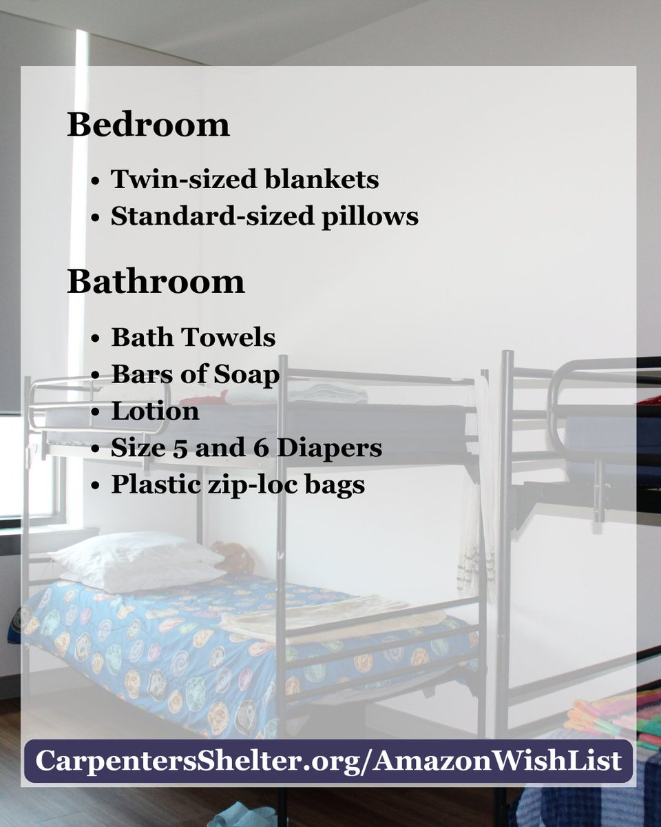 Looking for a way to help families and single adults experiencing homelessness? Donate items to Carpenter's Shelter.
 
CarpentersShelter.org/AmazonWishList
 
 #alexandriava #arlingtonva #fairfaxcountyva #pentagoncityva #tysonsgalleriava #tysonsva #McLeanVA #fallschurchva