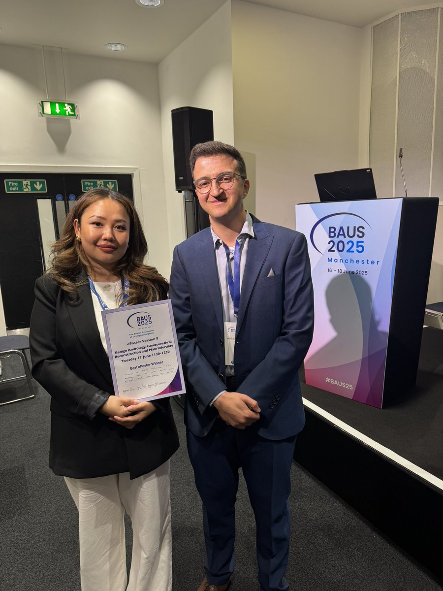 Abdullah Al-Mitwalli (@almitwalli_a) on Twitter photo Excellent day 2 at #BAUS25!
Highlights included insightful talks from <a href="/drhelenbernie/">Helen L. Bernie</a> and <a href="/SaveYourSexLife/">John P. Mulhall MD</a>, and <a href="/hellotrufflez/">sumita</a> from <a href="/uclh/">UCLH</a> winning best poster presentation for our work on NNS RARP patients. 👏 Excellent day 2 at #BAUS25!
Highlights included insightful talks from <a href="/drhelenbernie/">Helen L. Bernie</a> and <a href="/SaveYourSexLife/">John P. Mulhall MD</a>, and <a href="/hellotrufflez/">sumita</a> from <a href="/uclh/">UCLH</a> winning best poster presentation for our work on NNS RARP patients. 👏