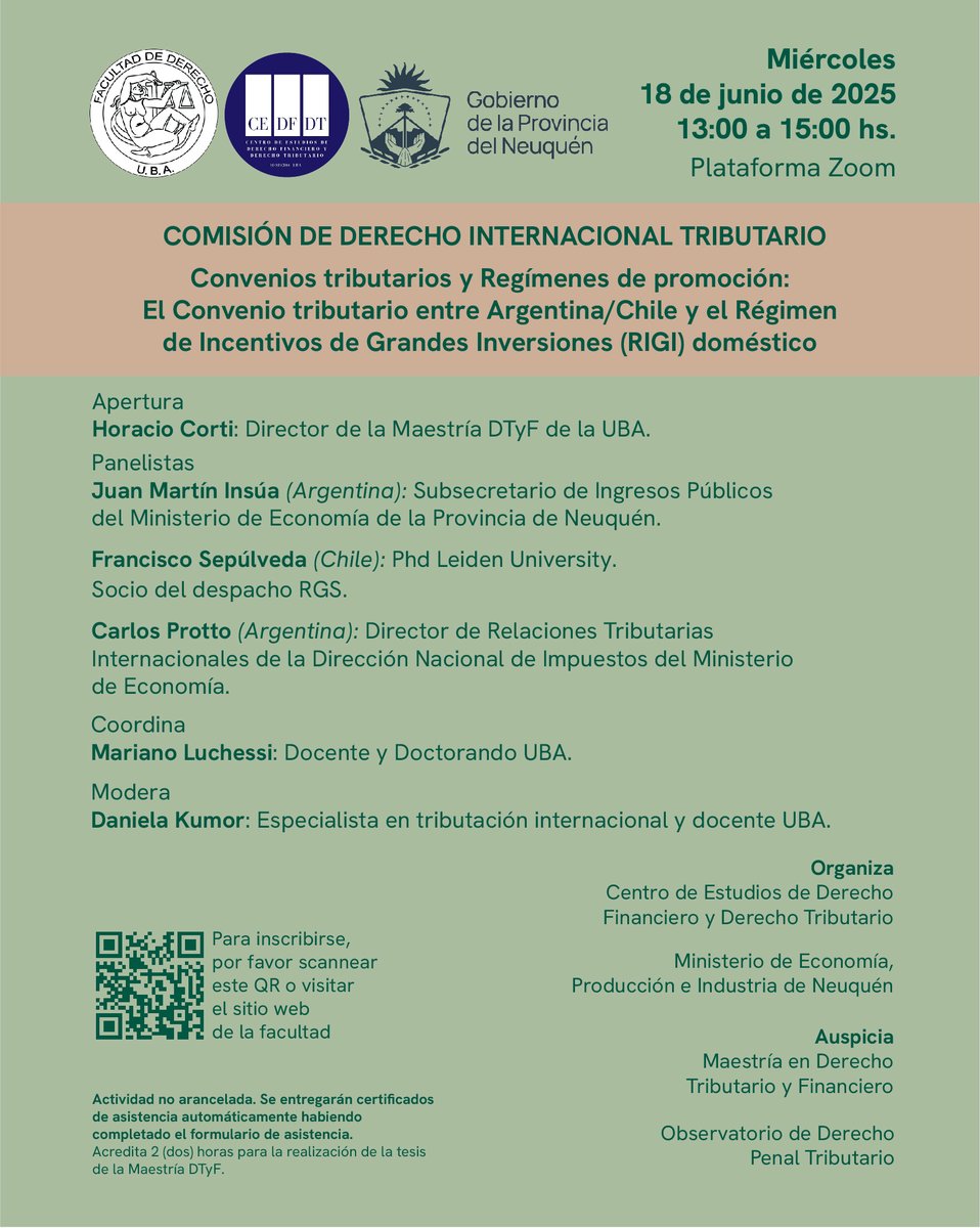 Queremos recordarles que aún están a tiempo de inscribirse en la nueva jornada 𝘖𝘳𝘨𝘢𝘯𝘪𝘻𝘢𝘥𝘢 𝑝𝘰𝘳 𝘭𝘢 Comisión 𝘥𝘦 𝘋𝘦𝘳𝘦𝘤𝘩𝘰 𝘐𝘯𝘵𝘦𝘳𝘯𝘢𝘤𝘪𝘰𝘯𝘢𝘭 𝘛𝘳𝘪𝘣𝘶𝘵𝘢𝘳𝘪𝘰⁣