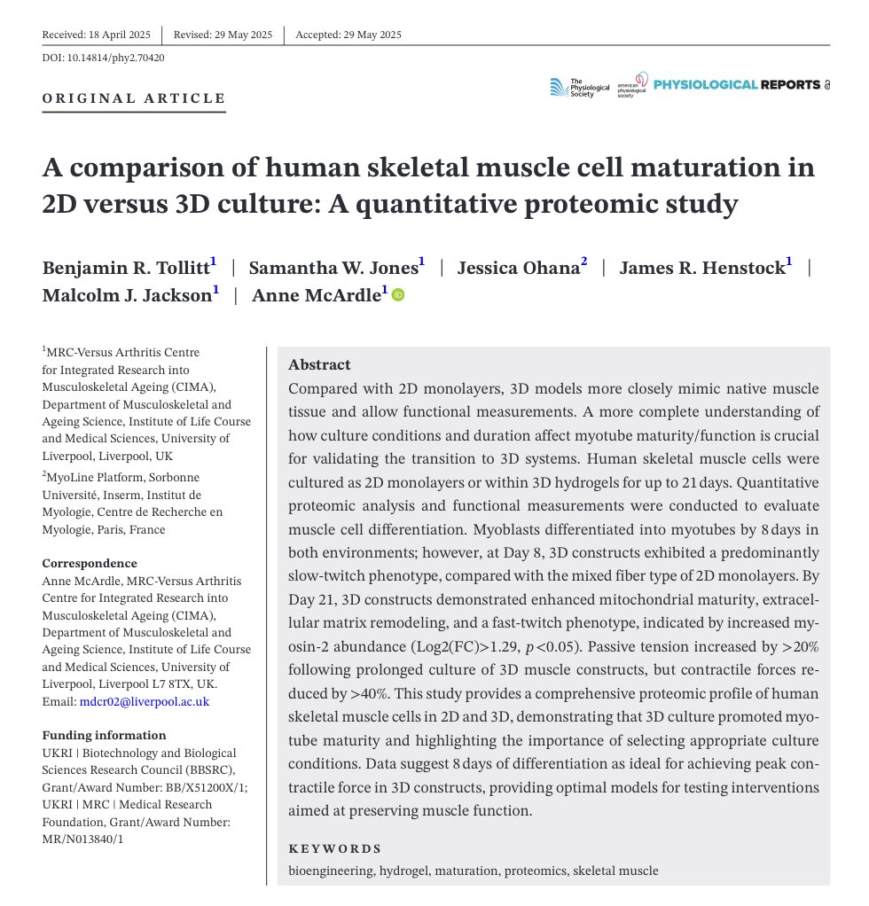 Massive thank you to all involved <a href="/Anne91011/">Anne McArdle</a> <a href="/Dr_SWJones/">Samantha Jones</a> and funders <a href="/The_MRC/">Medical Research Council</a> <a href="/BBSRC/">Biotechnology and Biological Sciences Research</a> <a href="/DiMeN_DTP/">DiMeN DTP</a>!