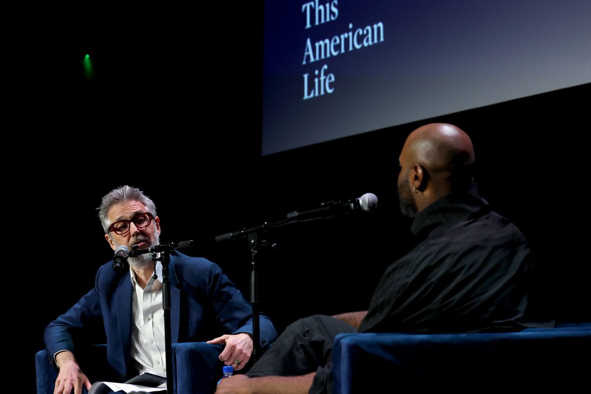 From the 2025 <a href="/Tribeca/">Tribeca</a>  Festival: <a href="/iraglass/">Ira Glass</a> on stage with podcaster Ira Madison III, celebrating <a href="/ThisAmerLife/">This American Life</a>.

PRX distributes the landmark public radio program to stations nationwide:
bit.ly/45t9E6S