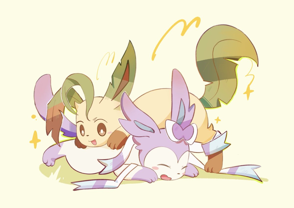 ShuGuangAP031's tweet photo. #ニンフィア  #Sylveon #リーフィア #Leafeon https://t.co/pNQz4qIRVd