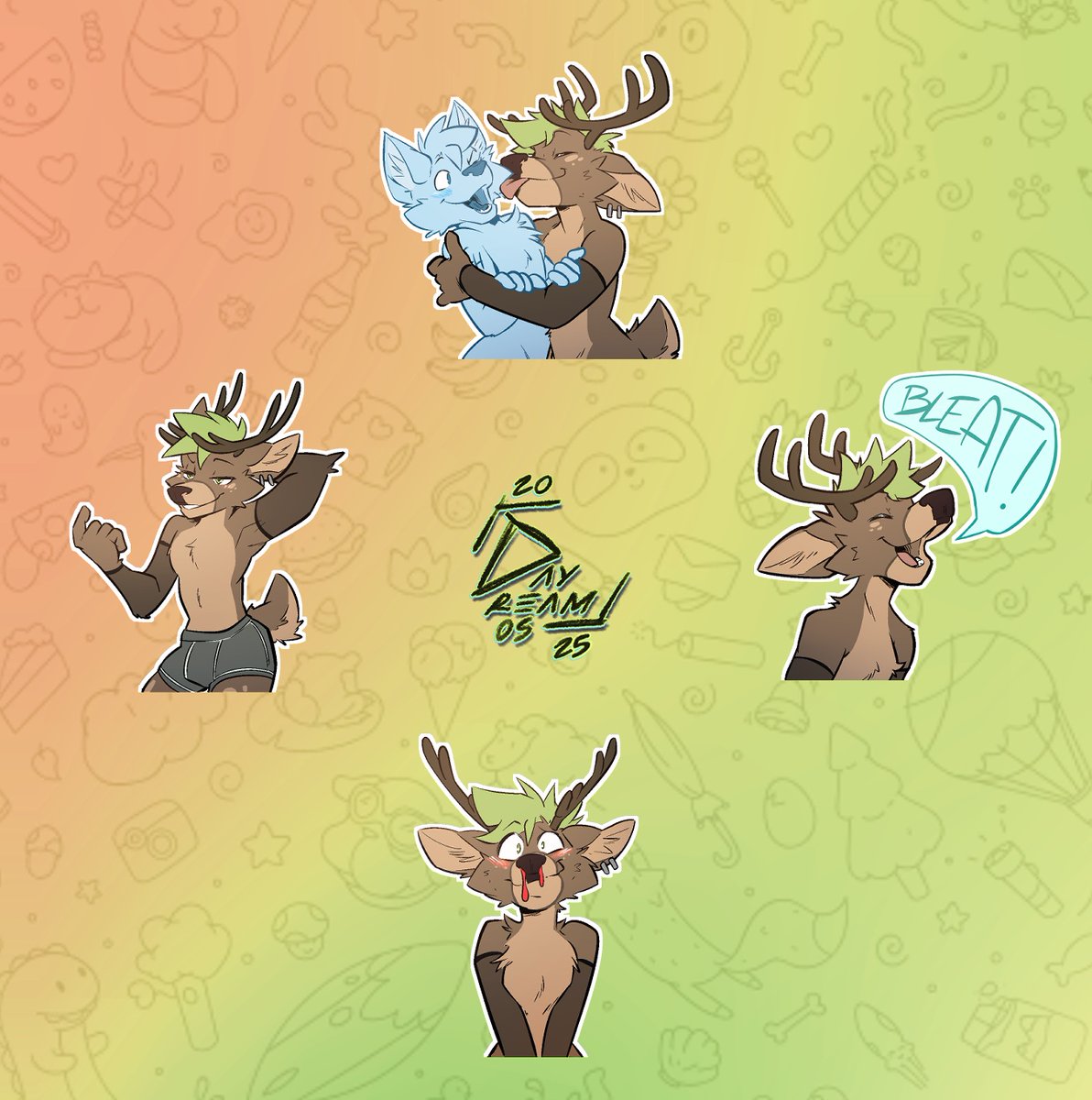 Let’s bleat with him in the woods 🦌
<a href="/TheDeerSeishin/">The_Deer_Seishin 🔜Awoostria🇦🇹</a> 

#Stickers #furryfandom #furryartworks #Commission