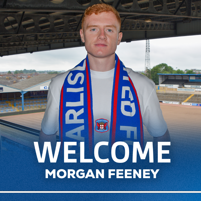 officialcufc's tweet photo. ✍️ Carlisle United Football Club are delighted to announce the signing of Morgan Feeney on a two-year deal.

Read more. ⤵️