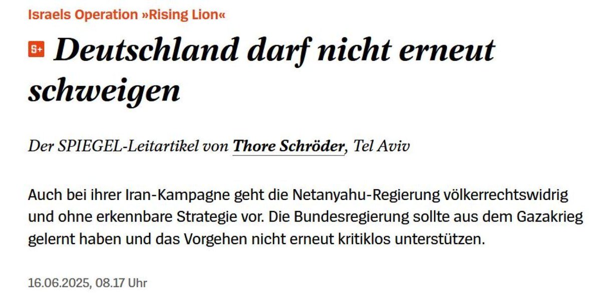 Der »Spiegel« ist nicht lernfähig. Deutschland dürfe »nicht erneut« zu Israels Angriffen schweigen, fordert Thore Schröder in einem Artikel. Wenn es um den jüdischen Staat geht, hat Realitätsverweigerung bei dem Hamburger Magazin System. Ein Kommentar. juedische-allgemeine.de/meinung/der-sp…