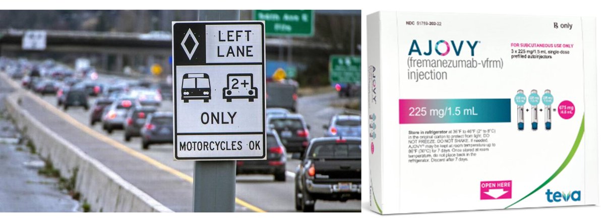 Do you call the carpool lane "HOV" or is that just the brand name for fremanezumab?