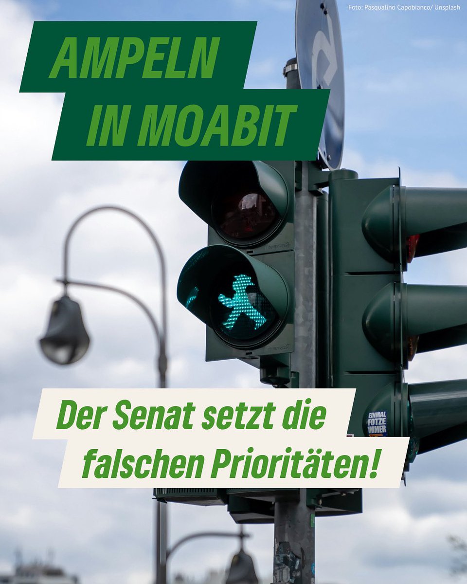 🚦Lange Rotphasen, Frust &amp; Gefahr für Fußgänger:innen in Moabit – z. B. an der Turmstr./Bredowstr.
Meine Anfrage zeigt: Der #Senat weiß Bescheid, ändert aber nichts.
Schwarz-Rot ordnet Menschen dem Autoverkehr unter.
#Verkehrswende jetzt!