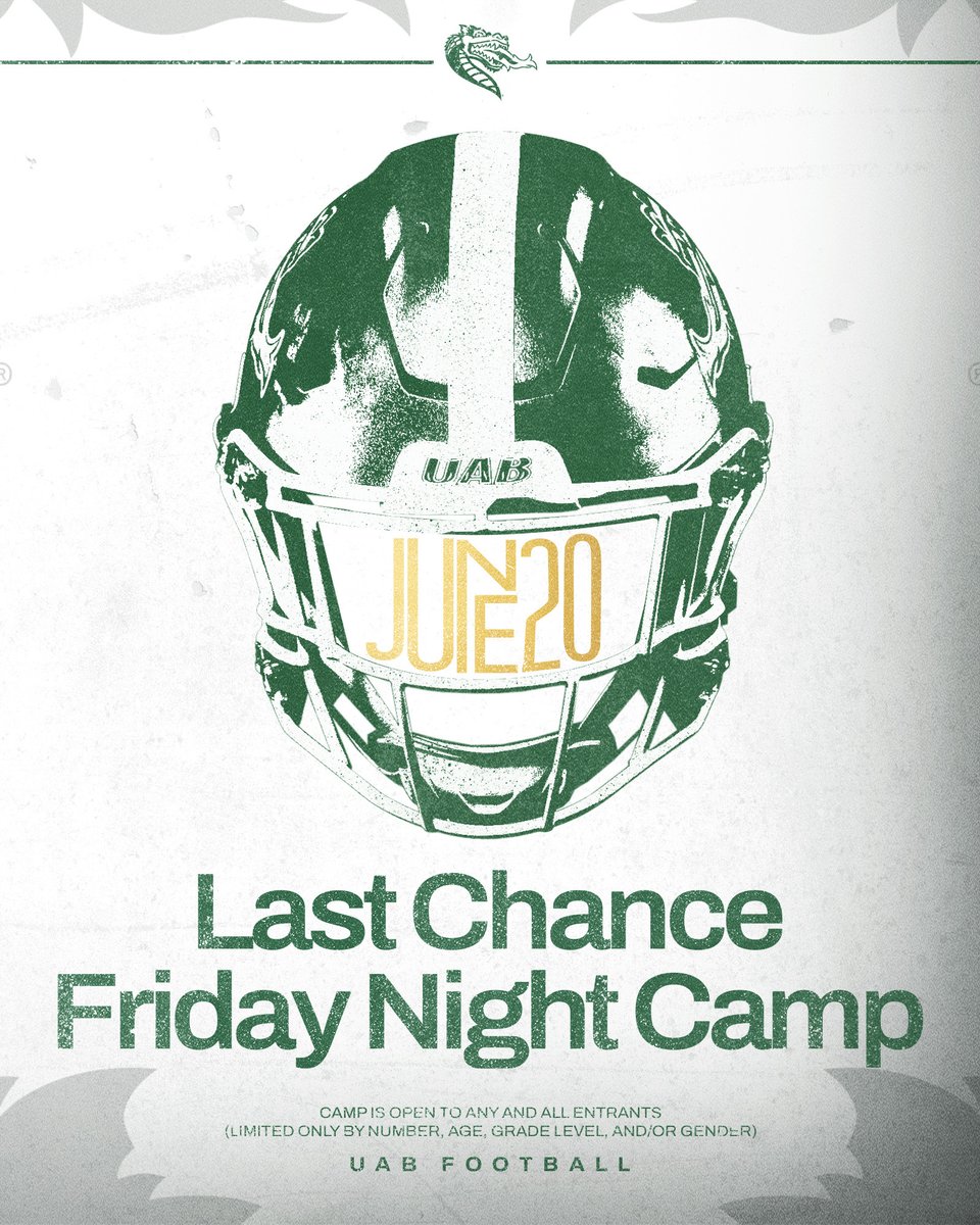 𝙁𝙧𝙞𝙙𝙖𝙮 𝙉𝙞𝙜𝙝𝙩 𝙇𝙞𝙜𝙝𝙩𝙨‼️

Your final chance to ball out is this Friday night. Register below ⬇️

🔗: …entdilferfootballcamps.totalcamps.com/shop/product/4…