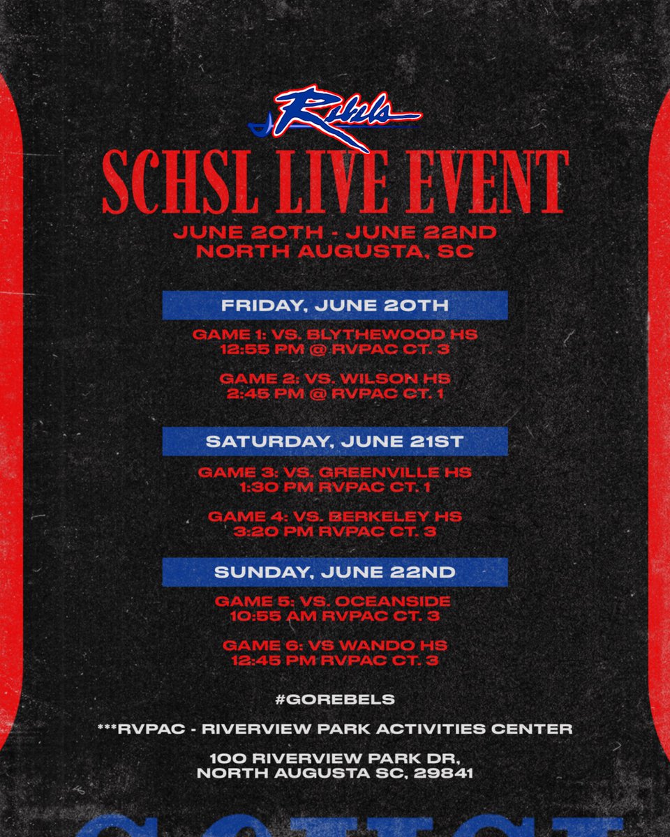 Byrnes Runnin Rebels (@bhsrunninrebels) on Twitter photo Runnin Rebels are excited for <a href="/SCBCA/">South Carolina Basketball Coaches Association</a> NCAA Live Event in North Augusta this weekend!!! Runnin Rebels are excited for <a href="/SCBCA/">South Carolina Basketball Coaches Association</a> NCAA Live Event in North Augusta this weekend!!!