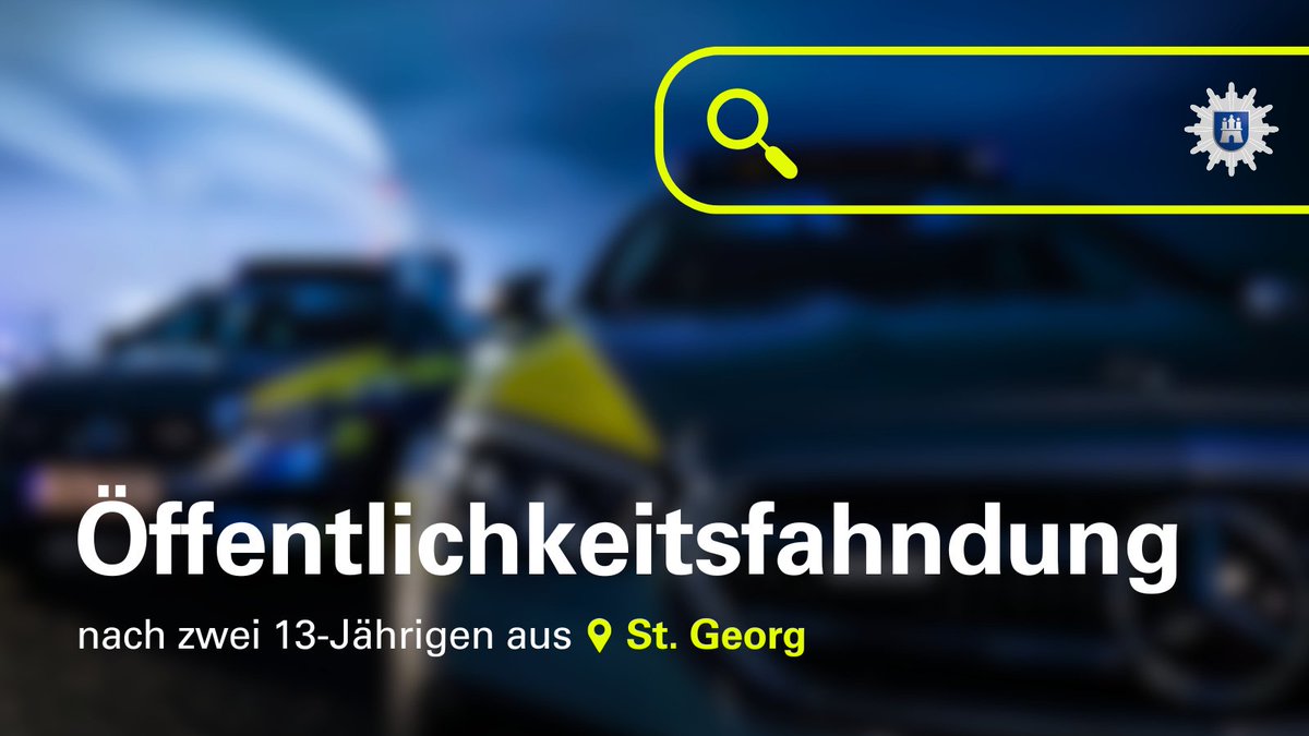 #Öffentlichkeitsfahndung nach zwei 13-jährigen Mädchen aus #StGeorg

📆 seit 16.06.2025, gegen 17:50 Uhr
📍 St. Georg

Seit gestern Nachmittag werden zwei 13-jährige Mädchen vermisst. Die beiden Mädchen hatten am gestrigen Tag gegen 17:50 Uhr gemeinsam die Wohnanschrift des einen