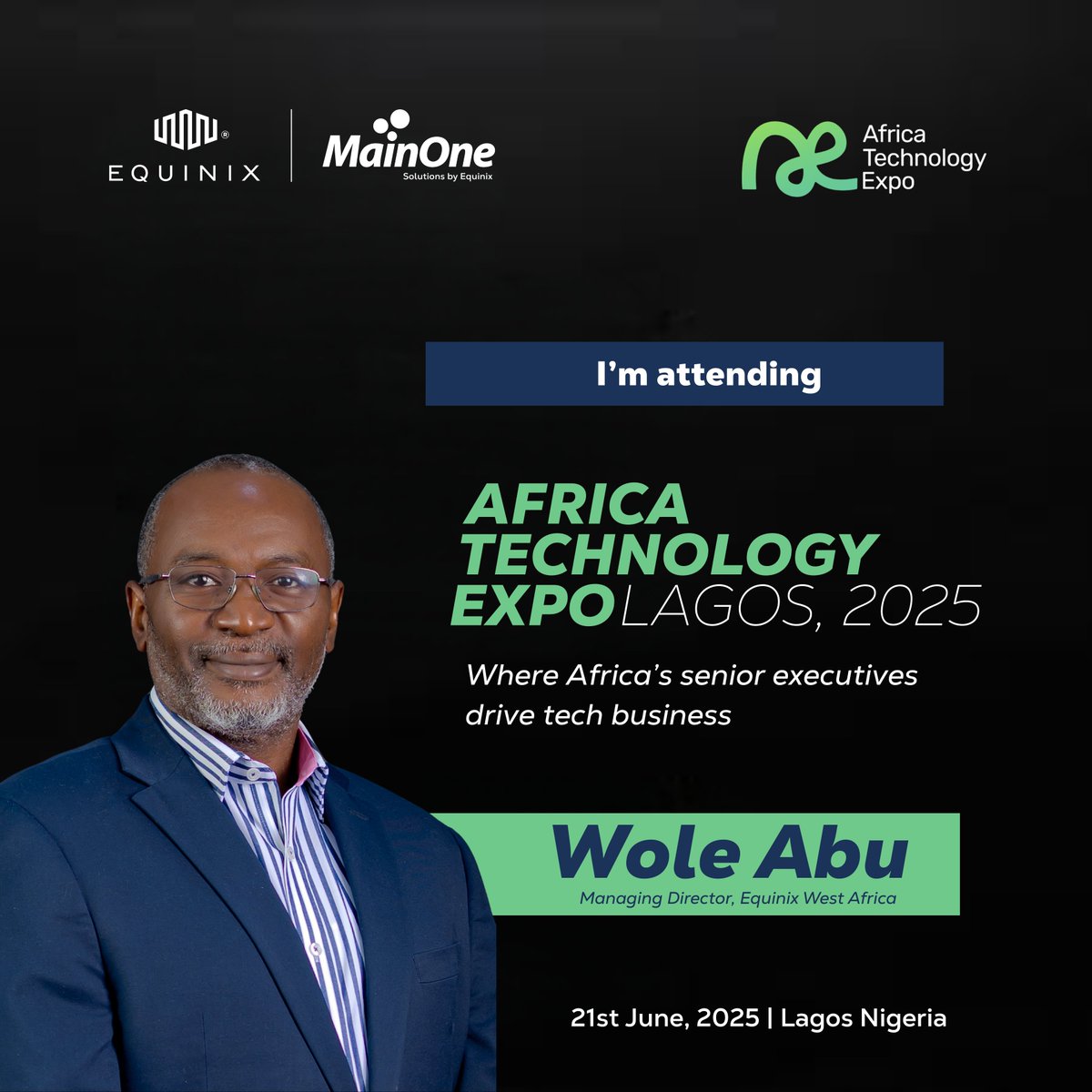 Would you be attending #ATE2025?
 
This Saturday, Wole Abu will be sharing insights on a panel session titled "6G Satellites and the Cloud War: Will Africa Own its Digital Future or Keep Renting it" at the Africa Technology Expo (ATE) 2025. Stay tuned for more updates.