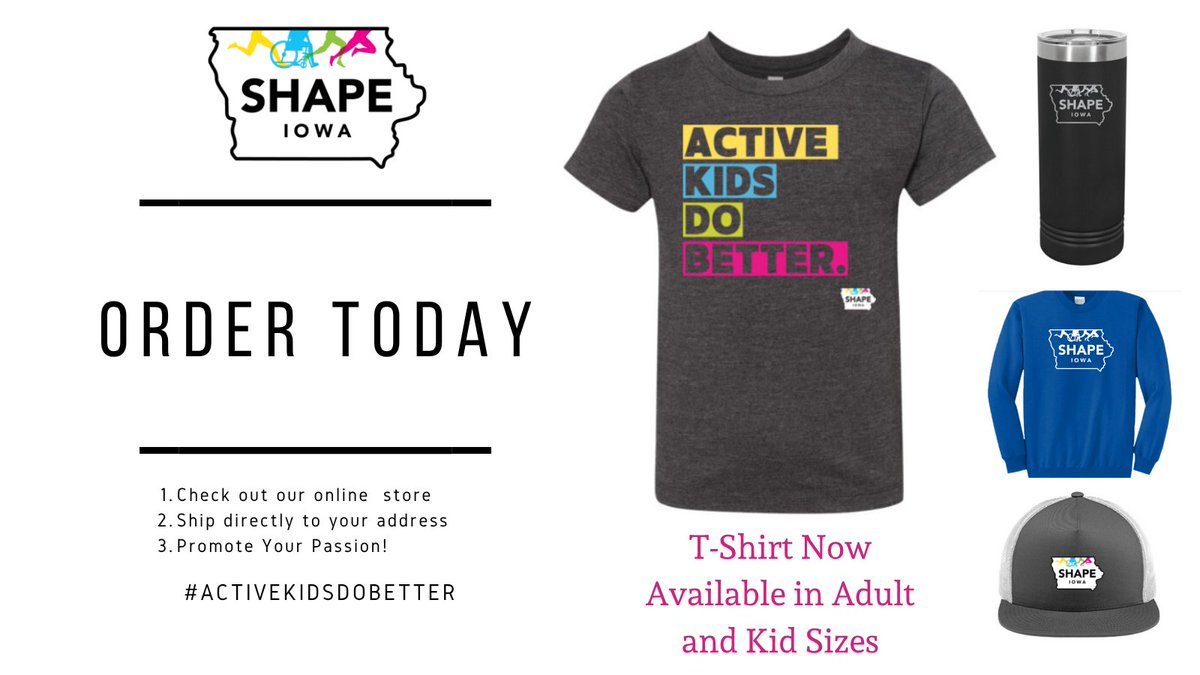 Order your SHAPE Iowa apparel today!
shapeiowa.qbcampus.com/shop