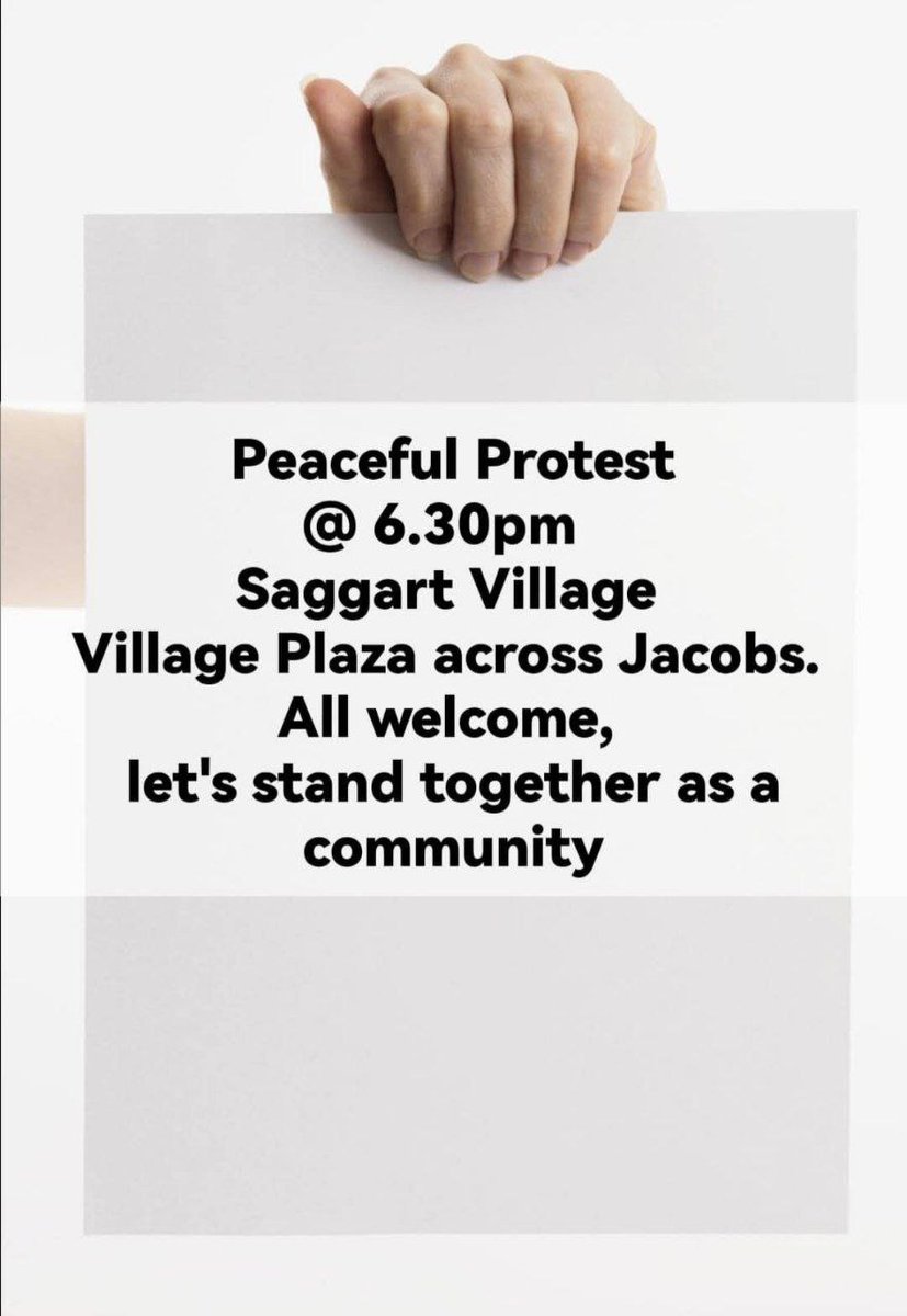 🇮🇪 Following news today that the government will be purchasing Citywest Hotel to turn it into an Asylum Mega-Centre, locals of Saggart and Rathcoole will hold a Peaceful Protest in Saggart Village @ 6:30pm this evening.

Follow <a href="/TheFlareNews/">The Flare</a> for coverage of the protest.