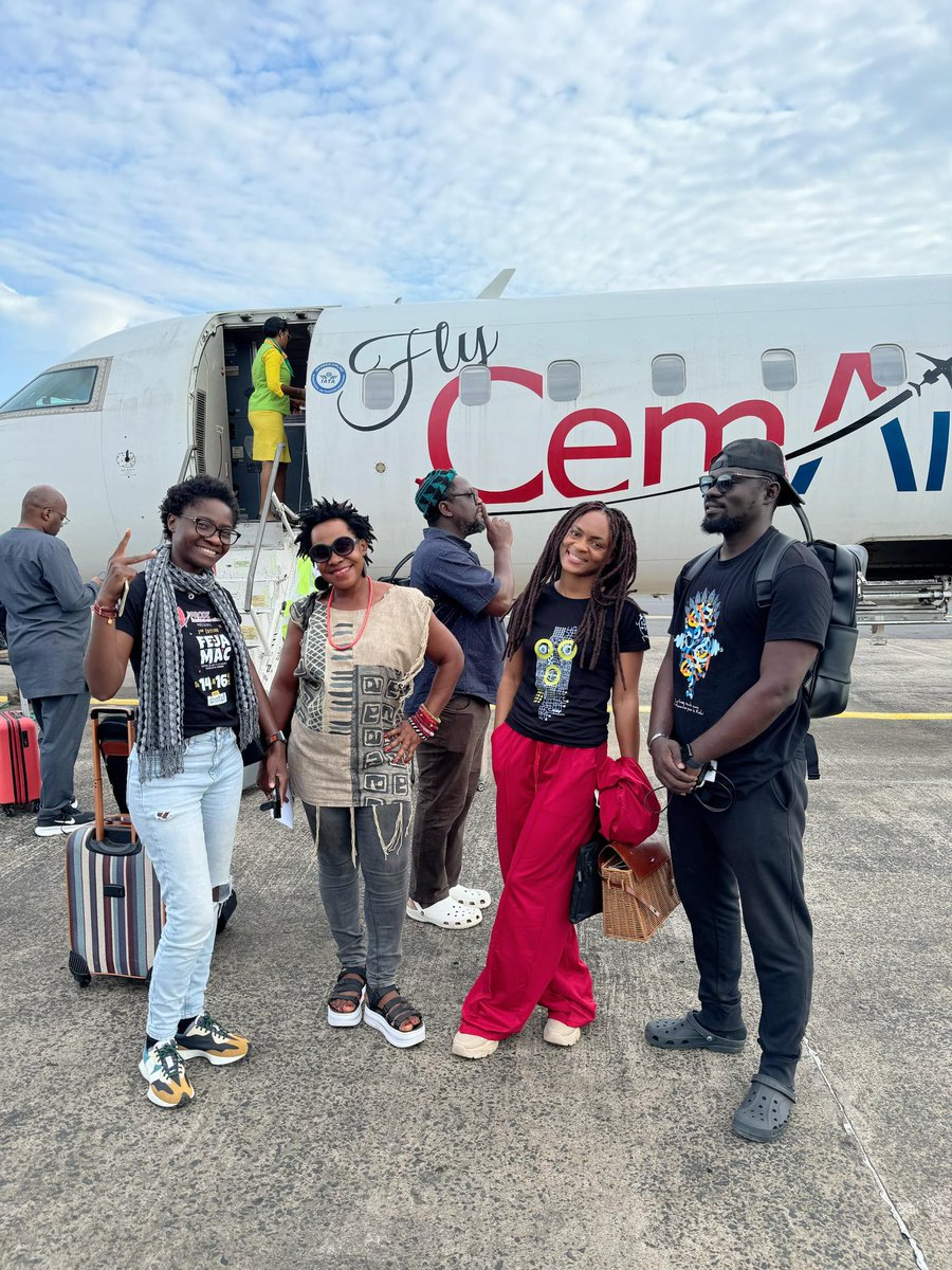 Pointe-noire !!!
On arrive !!!
💚❤️💛
Directeur du Douala Music Art Festival 
<a href="/DidiToko/">Toko Didi</a> 
<a href="/PaulBisseck/">Lenoir</a> 
Directrice du festival de MAKOSSA Claudia Dikosso officiel
Déléguée générale du <a href="/fejamac/">Fejamac</a> <a href="/gaelle_wondje/">Gaelle Wondje</a> 
Artiste musicienne <a href="/JoysSaa8/">Joys Sa’a</a>