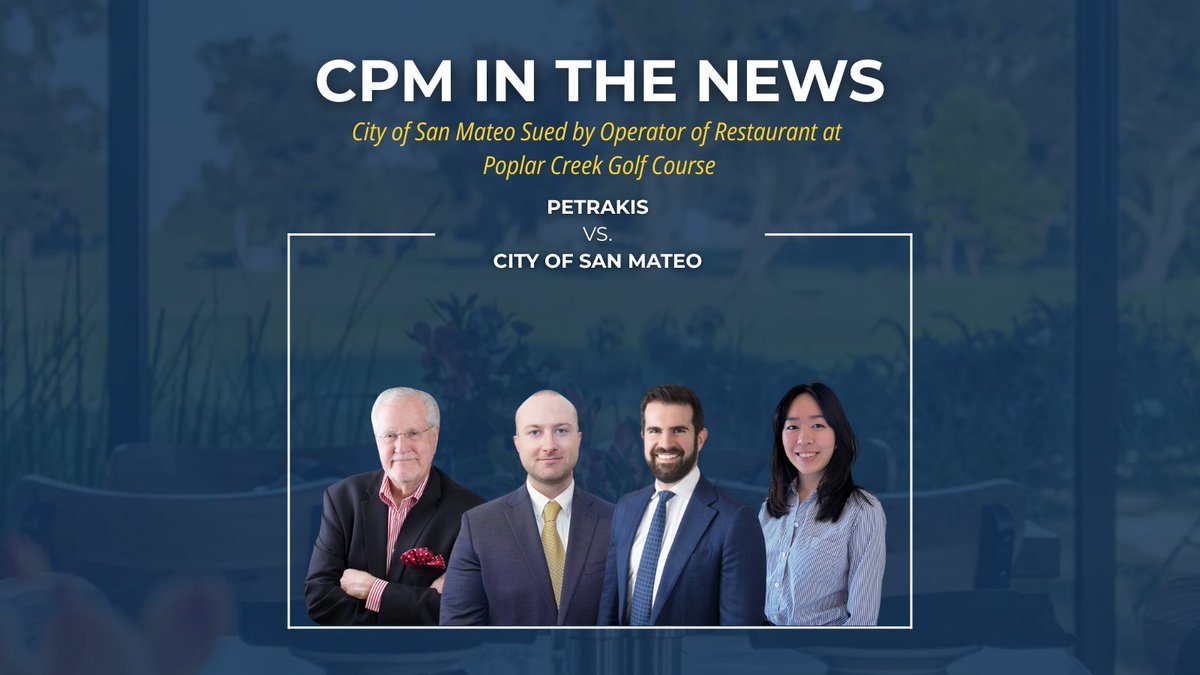 A lawsuit has been filed against the City of San Mateo &amp; individual city employees by Alicia Petrakis, the owner of Par3SM, LLC, which operated the Par3 restaurant and Par3 Villa Vista banquet hall at the Poplar Creek Golf Course, a city-owned property.

bit.ly/3HBNmpm