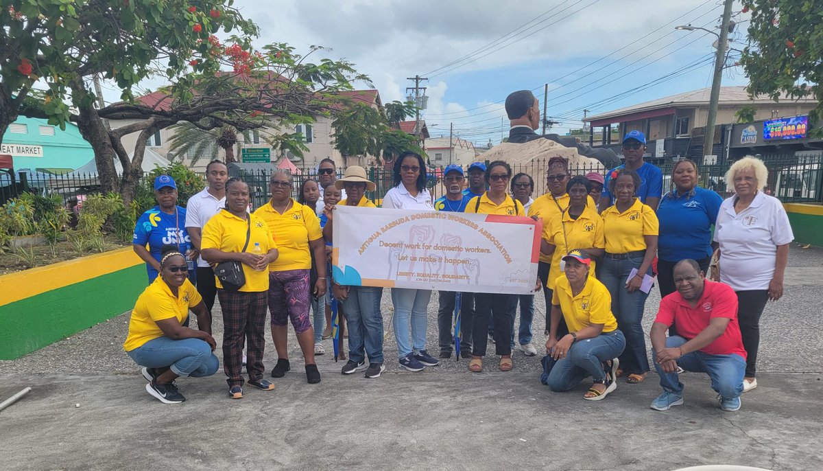 abwu268's tweet image. On Saturday, the Antigua and Barbuda Workers’ Union proudly stood in solidarity with domestic workers across the country ahead of International Domestic Workers Day, observed on June 16.