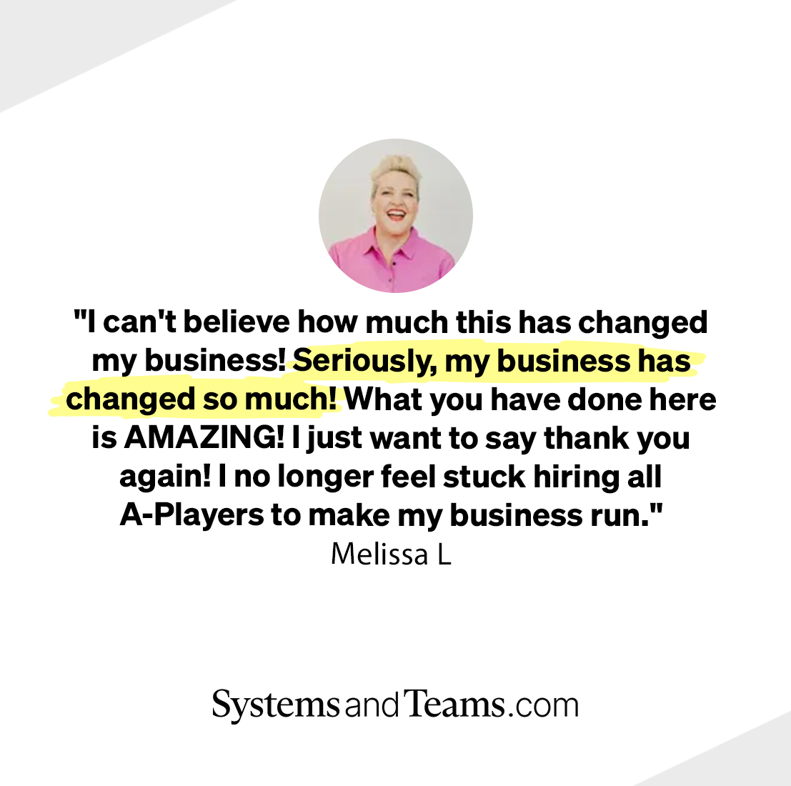 systemsandteams's tweet photo. I can't believe how much this has changed my business!"

No more being stuck hiring only A-Players—just a business that runs. When systems replace guesswork, freedom follows. Ready to break free? https://t.co/VCsFFnQw2H

 #SystemizedSuccess https://t.co/4DKe5j6DbA