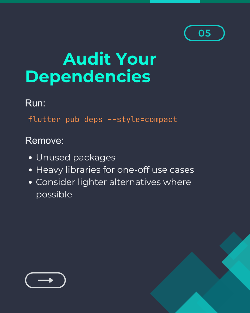 Princet18254604's tweet photo. Part 2: From 68MB ➡️ 27MB — continuing the exact steps I took to shrink my Flutter app size without losing features.
More tips below 👇 #FlutterDev #AppOptimization https://t.co/B5AcuGixkf