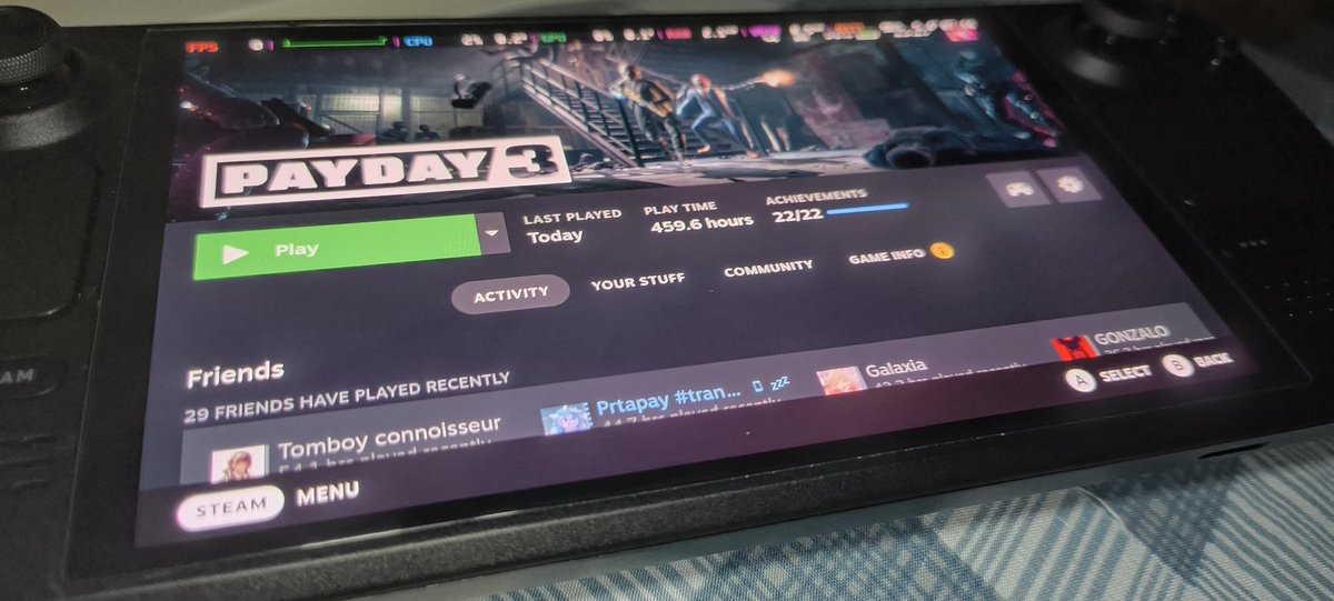 SenpieKilaFaiya's tweet photo. PAYDAY 3 on the steam Deck OLED
@almirlisto @PAYDAYGame @TaintedTali @StarbreezeAB https://t.co/snWG6iKRAt
